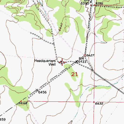 Topographic Map of Headquarters Well, NM