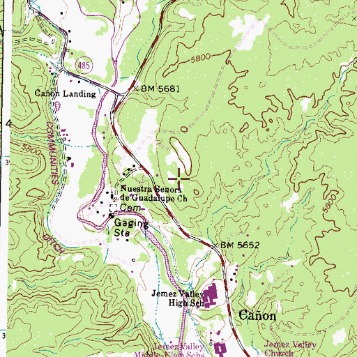 Topographic Map of Jemez Mountains Sanitary Landfill, NM