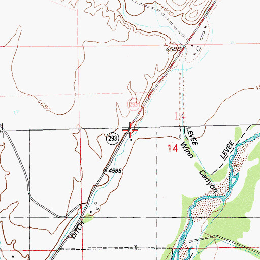 Topographic Map of Upper Gila Ditch, NM