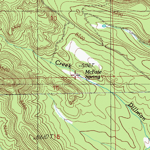 Topographic Map of McFate Spring, NM