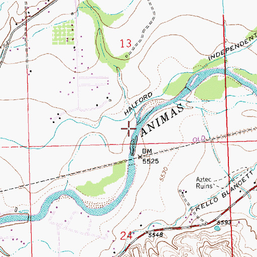 Topographic Map of Barton Arroyo, NM