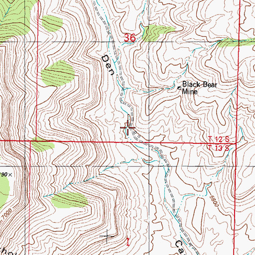Topographic Map of Black Den Tank, NM