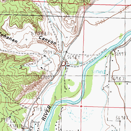 Topographic Map of Bohanan Canyon, NM