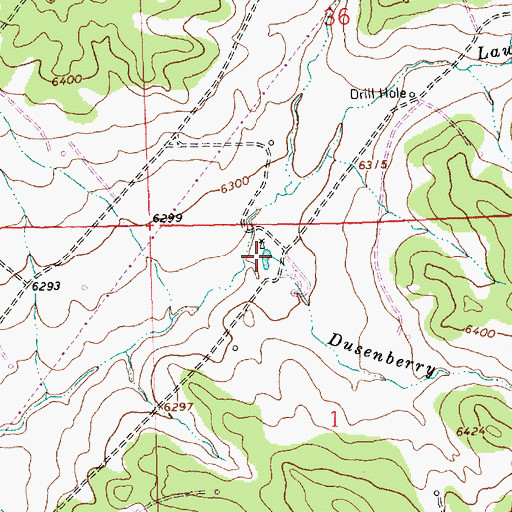 Topographic Map of Dusenberry Glade, NM