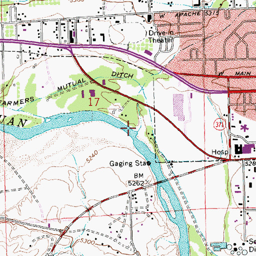 Topographic Map of Farmington Glade, NM