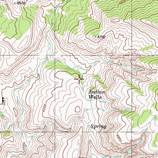 Topographic Map of Indian Wells, NM