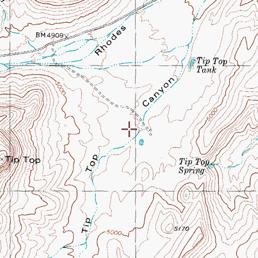 Topographic Map of Henderson Ranch, NM