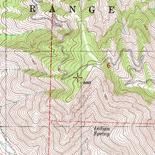 Topographic Map of Indian Divide, NM