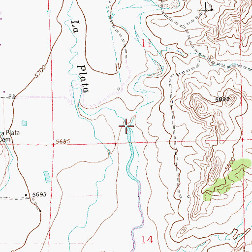 Topographic Map of McDermott Arroyo, NM