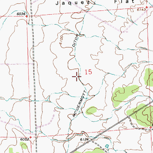 Topographic Map of McDermott Ditch, NM