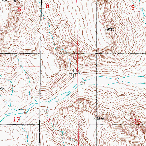 Topographic Map of Quemado Canyon, NM