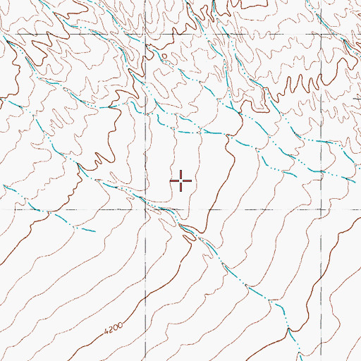 Topographic Map of Rhodes Canyon, NM