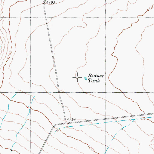 Topographic Map of Ridner Tank, NM
