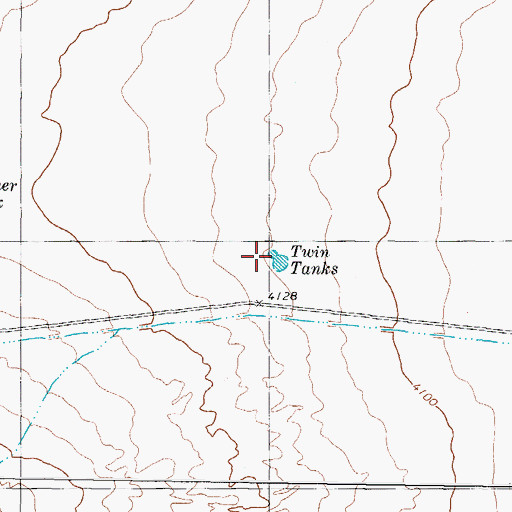 Topographic Map of Twin Tanks, NM