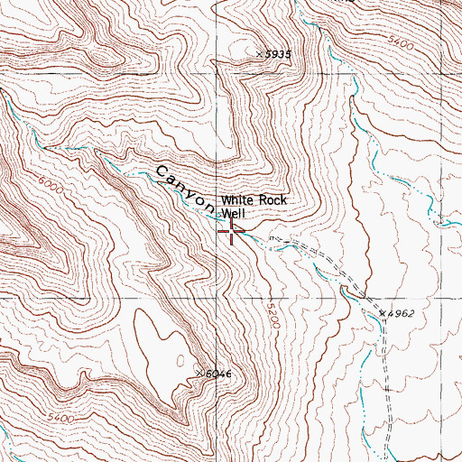 Topographic Map of White Rock Well, NM