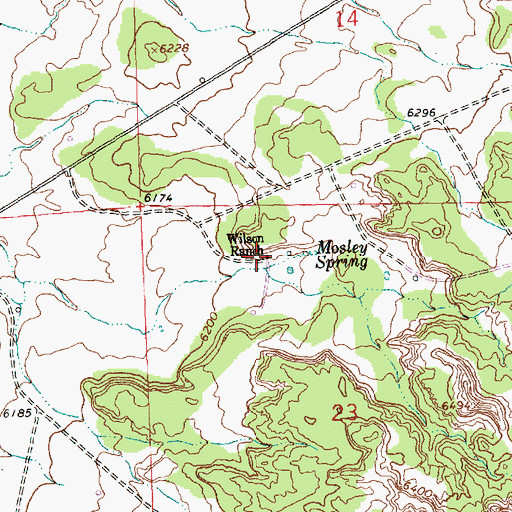 Topographic Map of Wilson Ranch, NM