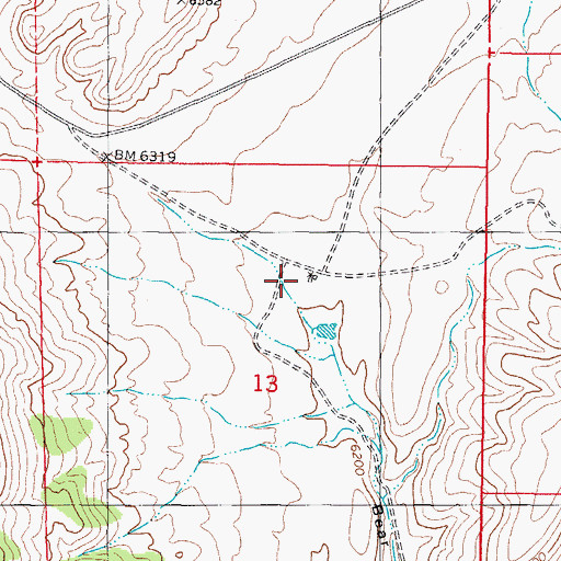 Topographic Map of Wood Ranch Headquarters, NM