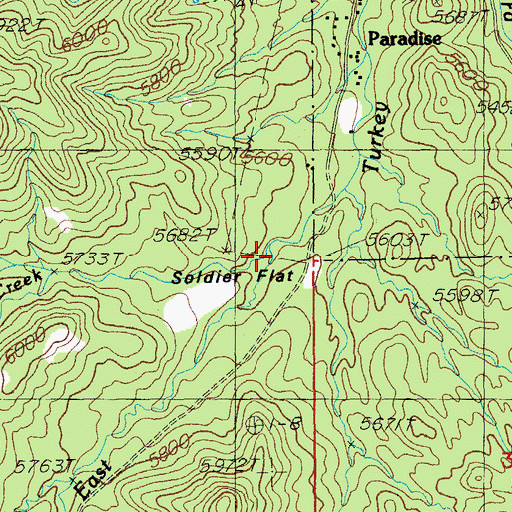 Topographic Map of Onion Creek, AZ
