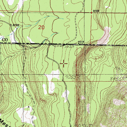 Topographic Map of Archuleta Mesa, NM