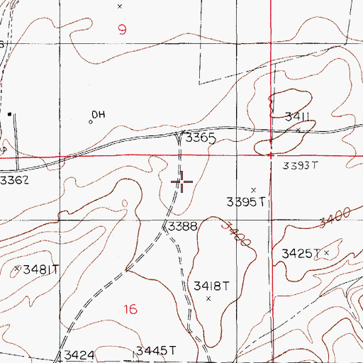 Topographic Map of Barber Crossing, NM