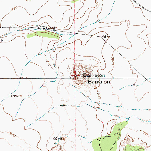 Topographic Map of Barrajon, NM
