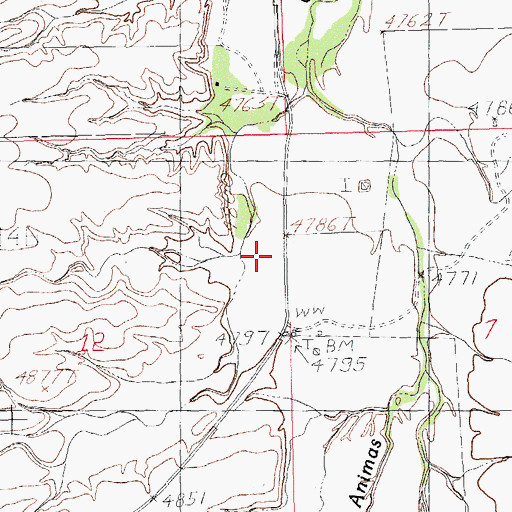 Topographic Map of Bene Dunagan, NM
