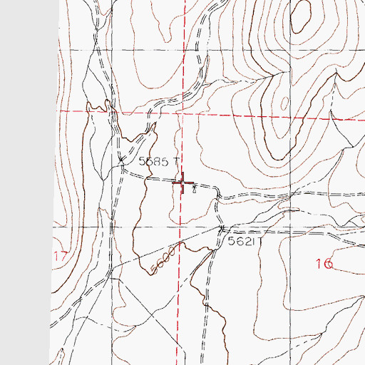Topographic Map of Big Mill, NM