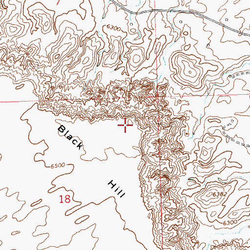 Topographic Map of Black Hill, NM