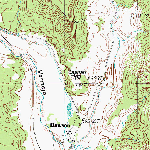 Topographic Map of Capitan Hill, NM