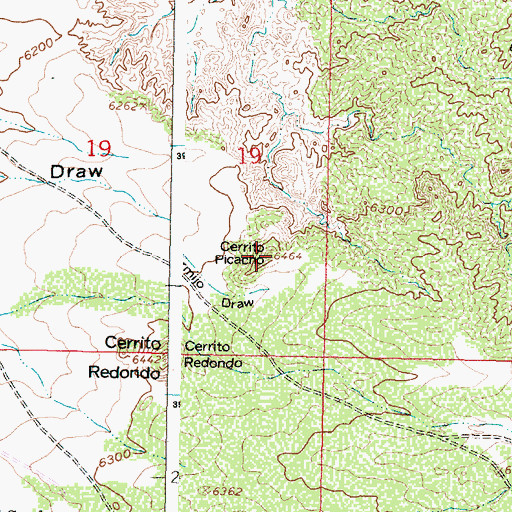 Topographic Map of Cerrito Picacho, NM