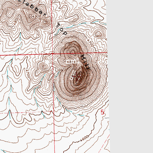 Topographic Map of Clabber Top Hill, NM
