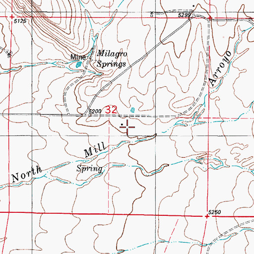 Topographic Map of Cora Crew, NM