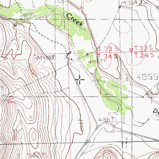 Topographic Map of Deer, NM