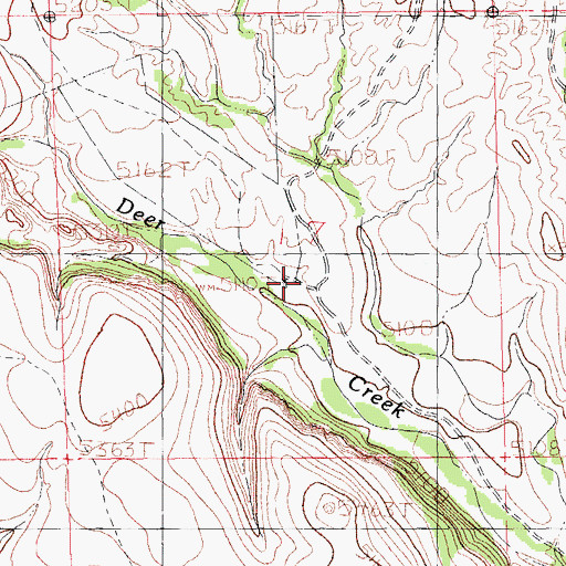Topographic Map of Deer Creek Wells, NM