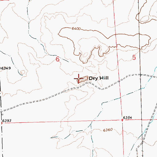 Topographic Map of Dry Hill, NM