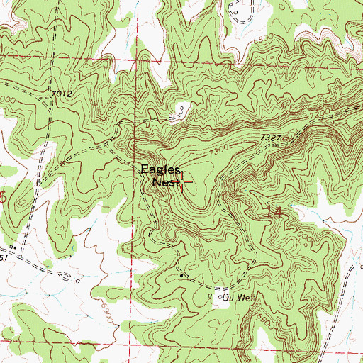 Topographic Map of Eagles Nest, NM