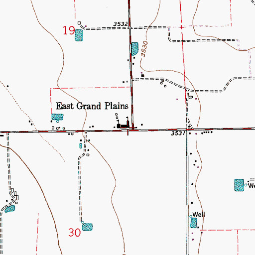 Topographic Map of East Grand Plains, NM