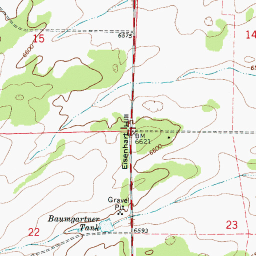 Topographic Map of Eisenhart Hill, NM