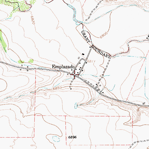 Topographic Map of Emplazado, NM
