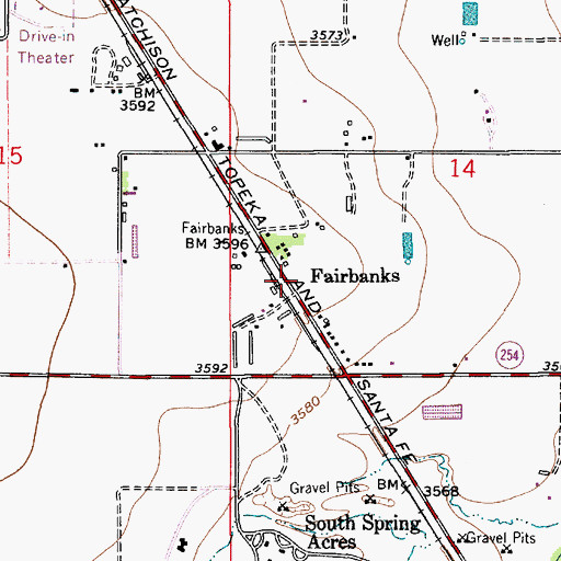 Topographic Map of Fairbanks, NM
