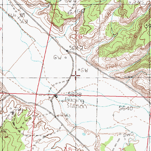 Topographic Map of Fivemile Crossing, NM