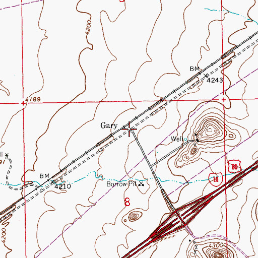 Topographic Map of Gary, NM
