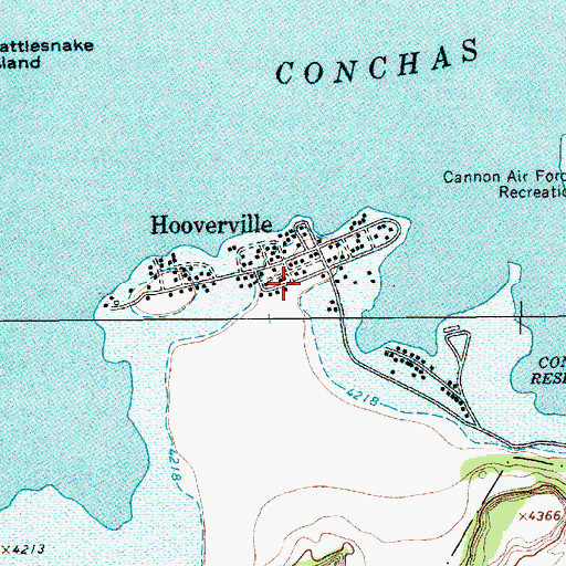 Topographic Map of Hooverville, NM