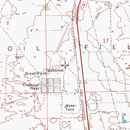 Topographic Map of Johnson, NM