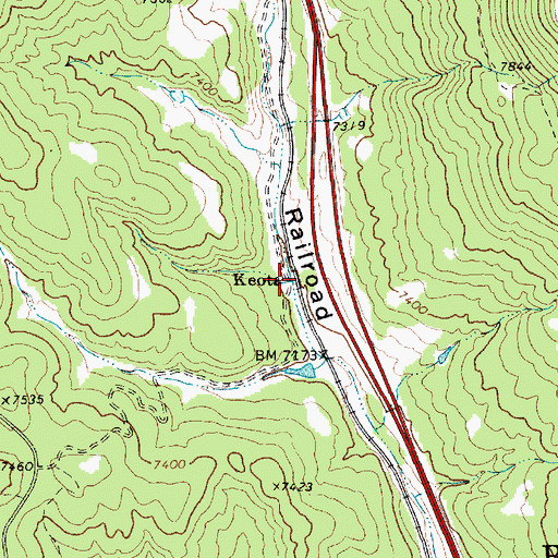 Topographic Map of Keota, NM