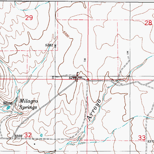 Topographic Map of Kimmons, NM