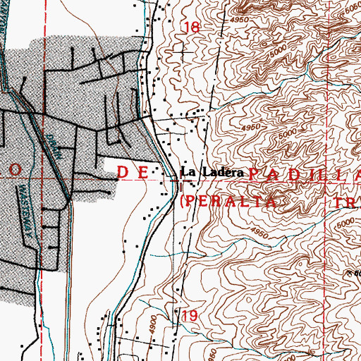 Topographic Map of La Ladera, NM