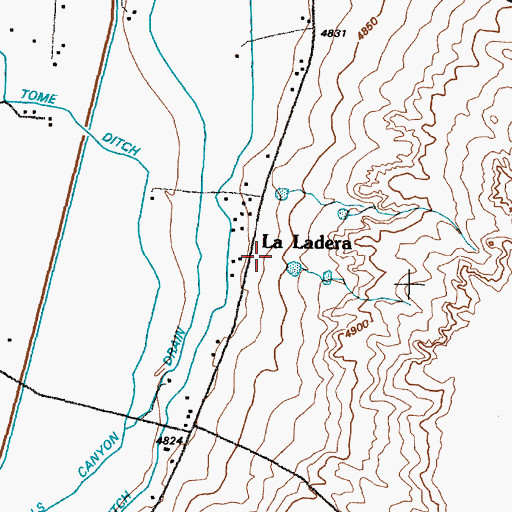 Topographic Map of La Ladera, NM