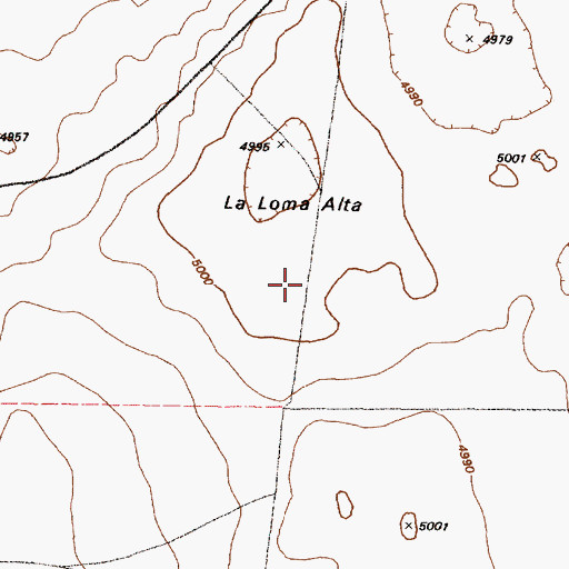 Topographic Map of La Loma Alta, NM