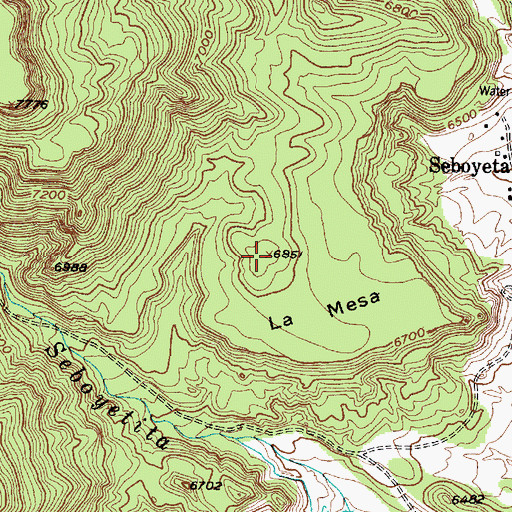 Topographic Map of La Mesa, NM